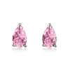 Wholesale Light Luxury Stud Earrings For Women S925 Sterling Silver Geometric Square Pearshaped Highgrade Zircon Inlaid Electroplated