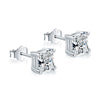 Wholesale Light Luxury Stud Earrings For Women S925 Sterling Silver Geometric Square Pearshaped Highgrade Zircon Inlaid Electroplated