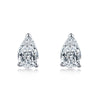 Wholesale Light Luxury Stud Earrings For Women S925 Sterling Silver Geometric Square Pearshaped Highgrade Zircon Inlaid Electroplated