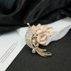 Wholesale Light Luxury Style Alloy Flower Brooch For Women With Electroplating