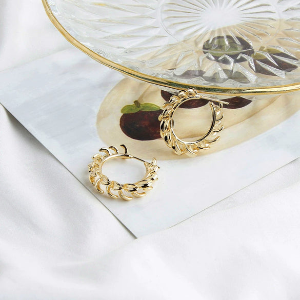 Wholesale Light Luxury Style Copper Geometric Round Water Drops Rectangular Earrings S925 Copper Plated