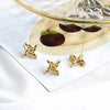 Wholesale Light Luxury Style Copper Geometric Round Water Drops Rectangular Earrings S925 Copper Plated