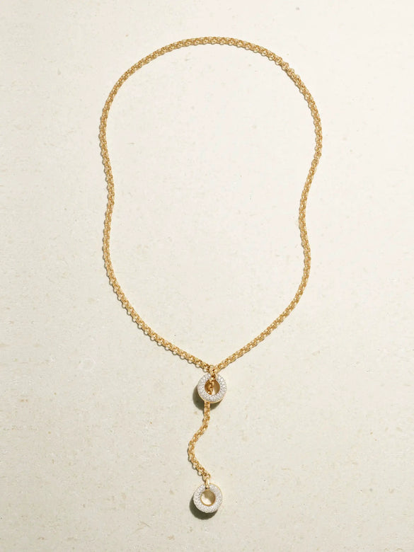 Wholesale Light Luxury Style Diamondencrusted Stackable Copper Electroplated 18K Gold Clavicle Chain Necklace Unisex Jewelry