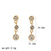 Wholesale Light Luxury Style Drop Shape Stainless Steel Tassel Earrings For Women With Vacuum Real Gold Plating In Pvd Furnace