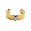 Wholesale Light Luxury Style Electroplated Cshaped Curved Heart Titanium Steel Bracelet For Women