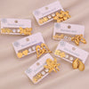 Wholesale Light Luxury Style Electroplated Stainless Steel Heart And Butterfly Flower Earrings For Women