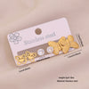 Wholesale Light Luxury Style Electroplated Stainless Steel Heart And Butterfly Flower Earrings For Women