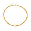 Wholesale Light Luxury Style Electroplated Stainless Steel Heart Shape Bracelet And Necklace Set For Women