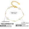 Wholesale Light Luxury Style Electroplated Stainless Steel Pinshaped Eightpointed Star Sunflower Necklace And Bracelet Set For Women