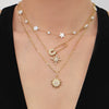 Wholesale Light Luxury Style Electroplated Stainless Steel Pinshaped Eightpointed Star Sunflower Necklace And Bracelet Set For Women