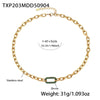 Wholesale Light Luxury Style Ferris Wheel Inlaid Zircon Stainless Steel Necklace Bracelet Jewelry Set For Women 18K Gold Plated