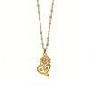 Wholesale Light Luxury Style Flower Shape Titanium Steel Necklace With Copper Inlaid Zircon Pendant For Women