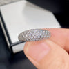 Wholesale Light Luxury Style Geometric Copper Ring And Bracelet Full Inlaid With Zircon