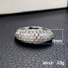 Wholesale Light Luxury Style Geometric Copper Ring And Bracelet Full Inlaid With Zircon