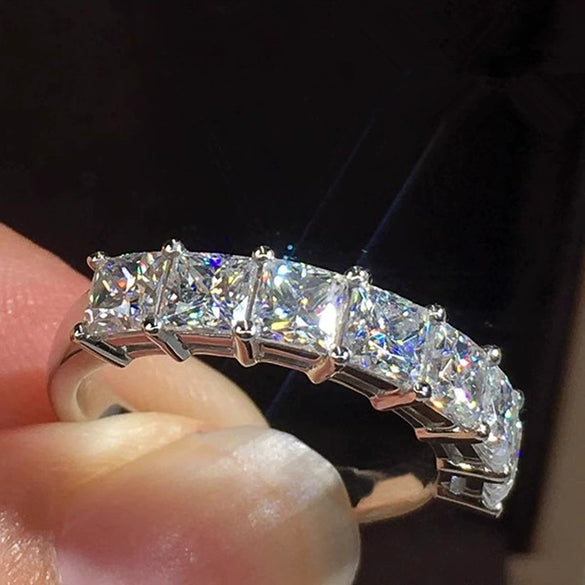 Wholesale Light Luxury Style Geometric Copper Zircon Women's Ring Jewelry