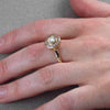 Wholesale Light Luxury Style Geometric Copperplated Imitation Gold Zircon Set Of Women's Rings