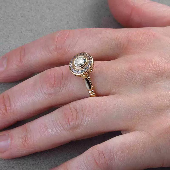 Wholesale Light Luxury Style Geometric Copperplated Imitation Gold Zircon Set Of Women's Rings