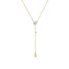 Wholesale Light Luxury Style Geometric Drop Shape Stainless Steel Zircon Necklace With Vacuum Electroplating In Furnace For Women