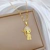 Wholesale Light Luxury Style Geometric Stainless Steel And Copper Necklace For Unisex