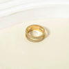 Wholesale Light Luxury Style Geometric Stainless Steel Electroplated Women's Ring