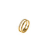 Wholesale Light Luxury Style Geometric Stainless Steel Electroplated Women's Ring