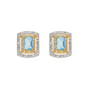 Wholesale Light Luxury Style Geometric Ushaped Natural Gemstone Inlaid S925 Sterling Silver Women's Earrings