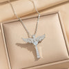 Wholesale Light Luxury Style Geometric Wave Pattern 18K Gold Plated Copper Pendant O Word Chain Necklace For Women