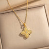Wholesale Light Luxury Style Geometric Wave Pattern 18K Gold Plated Copper Pendant O Word Chain Necklace For Women