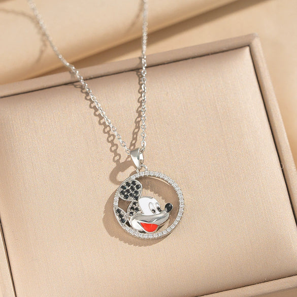 Wholesale Light Luxury Style Geometric Wave Pattern 18K Gold Plated Copper Pendant O Word Chain Necklace For Women