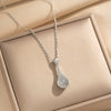 Wholesale Light Luxury Style Geometric Wave Pattern 18K Gold Plated Copper Pendant O Word Chain Necklace For Women