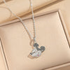 Wholesale Light Luxury Style Geometric Wave Pattern 18K Gold Plated Copper Pendant O Word Chain Necklace For Women