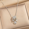 Wholesale Light Luxury Style Geometric Wave Pattern 18K Gold Plated Copper Pendant O Word Chain Necklace For Women