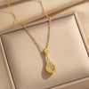 Wholesale Light Luxury Style Geometric Wave Pattern 18K Gold Plated Copper Pendant O Word Chain Necklace For Women