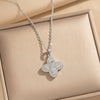 Wholesale Light Luxury Style Geometric Wave Pattern 18K Gold Plated Copper Pendant O Word Chain Necklace For Women