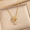 Wholesale Light Luxury Style Geometric Wave Pattern 18K Gold Plated Copper Pendant O Word Chain Necklace For Women