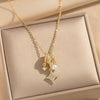 Wholesale Light Luxury Style Geometric Wave Pattern 18K Gold Plated Copper Pendant O Word Chain Necklace For Women