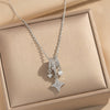 Wholesale Light Luxury Style Geometric Wave Pattern 18K Gold Plated Copper Pendant O Word Chain Necklace For Women