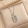 Wholesale Light Luxury Style Geometric Wave Pattern 18K Gold Plated Copper Pendant O Word Chain Necklace For Women