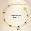Wholesale Light Luxury Style Heart Geometric Zircon Inlaid Copper Plated Real Gold Women's Bracelet