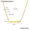 Wholesale Light Luxury Style Heart Shaped Zircon Stainless Steel Electroplated Necklace