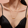 Wholesale Light Luxury Style Heart Shaped Zircon Stainless Steel Electroplated Necklace