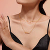 Wholesale Light Luxury Style Heart Shaped Zircon Stainless Steel Electroplated Necklace