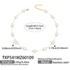 Wholesale Light Luxury Style Imitation Pearl Beaded Ot Clasp Necklace For Women Stainless Steel 18K Gold Plated