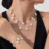 Wholesale Light Luxury Style Imitation Pearl Beaded Ot Clasp Necklace For Women Stainless Steel 18K Gold Plated