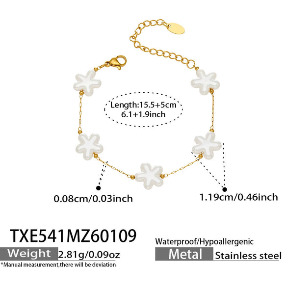 Wholesale Light Luxury Style Imitation Pearl Beaded Ot Clasp Necklace For Women Stainless Steel 18K Gold Plated