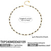 Wholesale Light Luxury Style Imitation Pearl Beaded Ot Clasp Necklace For Women Stainless Steel 18K Gold Plated