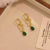 Wholesale Light Luxury Style Insect Pattern Zircon Inlaid Environmentally Friendly Copper Earrings For Women