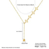 Wholesale Light Luxury Style 18K Gold Plated Stainless Steel And Titanium Steel Starburst Pendant Clavicle Necklace For Women