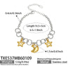 Wholesale Light Luxury Style Moon Star Zircon Pendant Necklace And Bracelet Set Made Of Stainless Steel With Electroplating For Women