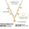 Wholesale Light Luxury Style Moon Star Zircon Pendant Necklace And Bracelet Set Made Of Stainless Steel With Electroplating For Women